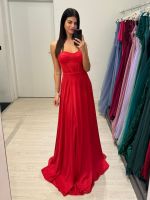 Abito cerimonia raso corsetto intrecciato dietro