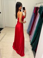 Abito cerimonia raso corsetto intrecciato dietro