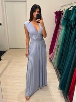 Abito lungo maglia lurex scollo v