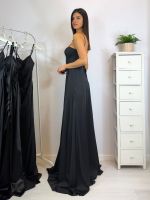 Abito cerimonia raso corsetto intrecciato dietro