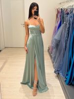 Abito cerimonia raso corsetto intrecciato dietro