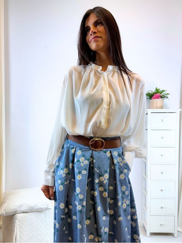 Camicia collo coreana morbida