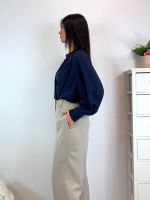 Camicia collo coreana morbida