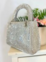 Borsa piccola strass rettangoli doppio manico