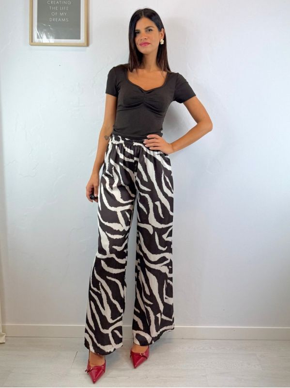 Pantalone palazzo zebrato